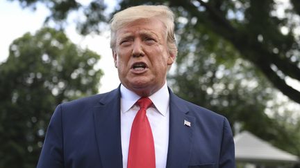 Le président américain, Donald Trump, lors d'un point presse à la Maison Blanche, à Washington (Etats-Unis), le 18 juin 2019.&nbsp; (JIM WATSON / AFP)