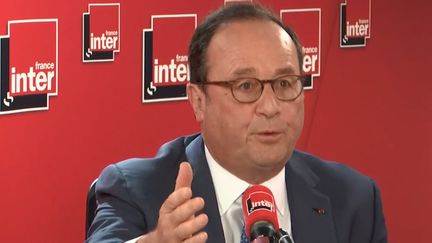 François Hollande était l'invité de France Inter mardi 2 avril.&nbsp; (RADIO FRANCE / CAPTURE D'ÉCRAN)