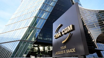 Le batiment CMA CGM à Marseille (Bouches-du Rhône). (NICOLAS TUCAT / AFP)