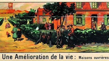 &quot;Une amélioration de la vie : maisons ouvrières&quot;. 
	La civilisation contemporaine, Nos Histoires de France, Daniel Picouly, p. 165.
 (DR Hoebeke)