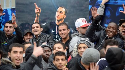 Des supporters font la queue pour obtenir une place pour PSG-Barcelone, devant le Parc des Princes, &agrave; Paris,&nbsp;le 18 mars 2013. (MARTIN BUREAU / AFP)