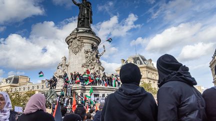 Demonstration on October 22, 2023 in Paris (CHRISTOPHE PETIT TESSON / EPA)