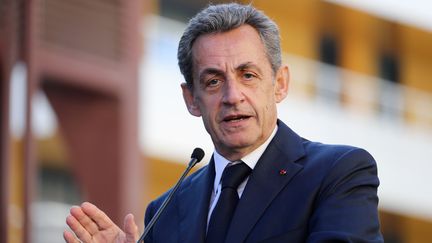 L'ancien président Nicolas Sarkozy, le 16 novembre 2018 à Nice (Alpes-Maritimes). (VALERY HACHE / AFP)