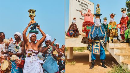 "Au Bénin, ‘Lever les sages’ est l’action de remercier un ancien pour les conseils prodigués. Les sages sont aussi les défunts représentés en divinités que les adeptes – membres d’une famille – honorent. Cette série de photos ambitionne de capter ces apparitions en allant à la rencontre de revenants, mais aussi des vivants qui les convoquent et les accompagnent", explique Circulation(s).&nbsp; &nbsp; &nbsp; (BENJAMIN SCHMUCK)