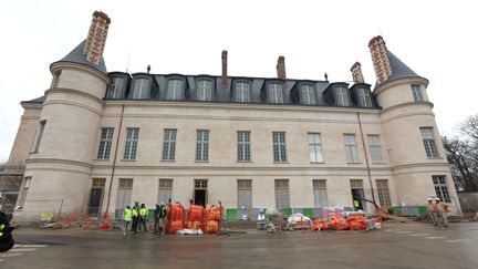 Le chantier du château de Villers-Cotterêts qui va héberger la future cité internationale de la langue française, le 13 mars 2023. (FRED HASLIN / MAXPPP)