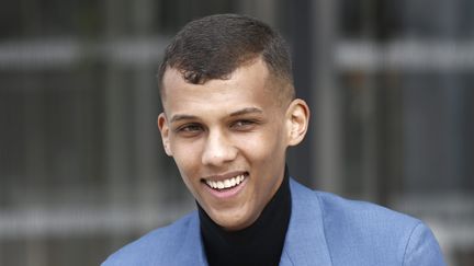 Le chanteur, auteur et compositeur belge Stromae (Paul Van Haver de son vrai nom) à la Fashion Week de Paris (France), le 11 mars 2015. (ETIENNE LAURENT / MAXPPP)