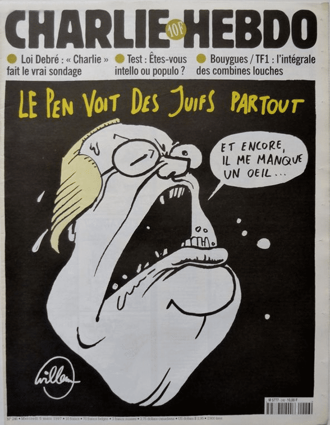 Un dessin de Willem en une de "Charlie Hebdo" en mars 1997. (CHARLIE HEBDO)