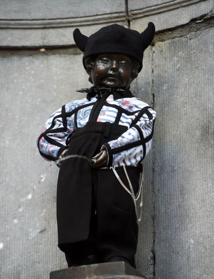 Le Manneken Pis habillé par Jean Paul Gaultier, en 2015
 (OLIVIER HOSLET/EFE/Newscom/MaxPPP)