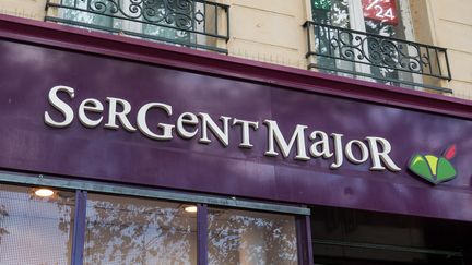 La devanture d'une boutique Sergent Major, à Paris, le 2 juillet 2023. (VALERIE DUBOIS / HANS LUCAS / AFP)