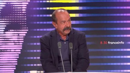 Philippe Martinez,&nbsp;secrétaire&nbsp;général de la CGT, sur franceinfo, jeudi 25 août 2022. (FRANCEINFO / RADIOFRANCE)