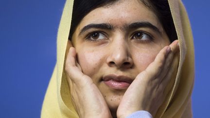 Malala Yousafzai, prix Nobel de la paix 2014, lors d'une conf&eacute;rence de presse &agrave; Oslo (Norv&egrave;ge), le 11 d&eacute;cembre 2014. (ODD ANDERSEN / AFP)