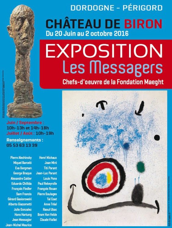 Affiche de l'exposition "Les Messages, chefs d'oeuvres de la Fondation Maeght
 (DR Fondation Maeght)