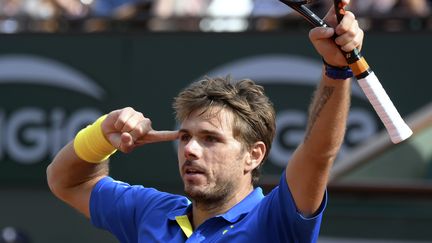 Stan Wawrinka peut savourer, il a pris les points décisifs face à Monfils (GABRIEL BOUYS / AFP)