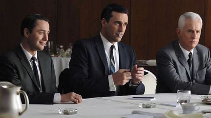 Vincent Kartheiser, Jon Hamm et John Slattery dans la 4e saison de &quot;Mad Men&quot;
 (INTERFOTO USA/SIPA)