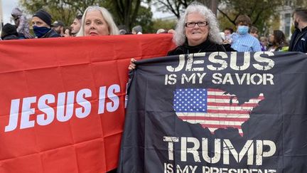 Des&nbsp;évangéliques rassemblés sur le Mall à Washington DC pour un concert de&nbsp;rock chrétien,&nbsp;le 25 octobre 2020. (GREGORY PHILIPPS / RADIO FRANCE)