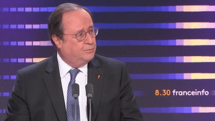 François Hollande, former President of the Republic, is the guest of 8.30 franceinfo on Monday November 27, 2023. (FRANCEINFO)