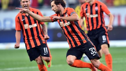 La joie des joueurs du Shakhtar Donetsk (SERGEI SUPINSKY / AFP)