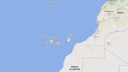 Une embarcation transportant des migrants localisée au large des Canaries (Espagne). (GOOGLE MAPS)