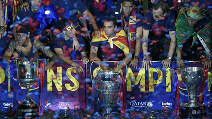 Le Barça disputera le Mondial des Clubs décembre prochain grâce à sa victoire en Ligue des Champions en mai dernier face à la Juventus (LLUIS GENE / AFP)