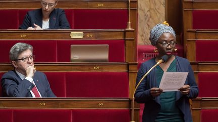 La députée de La France insoumise, Danièle Obono, à l'Assemblée nationale, le 24 mars 2020.&nbsp; (AFP)