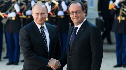 &nbsp; (Hollande a rappelé à Poutine que seul Daech devait être visé en Syrie © MaxPPP)