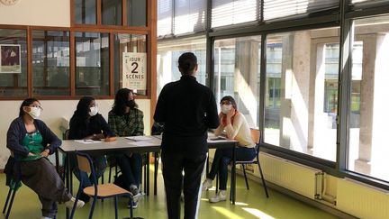 &nbsp;Préparation au grand oral du bac au lycée de Goussainville (Val d'Oise)&nbsp;le 2 juin 201 (ALEXIS MOREL / FRANCEINFO / RADIO FRANCE)