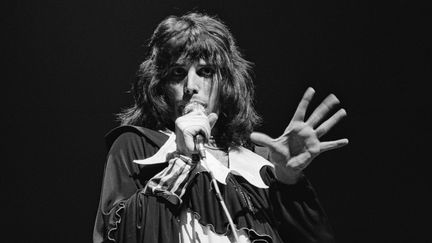 Freddie Mercury de Queen sur scène en Grande-Bretagne en novembre 1973.
 (Michael Putland / Getty Images)