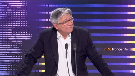 Le député La France insoumise (LFI) de Seine-Saint-Denis et président de la Commission des finances à l'Assemblée nationale, sur franceinfo, jeudi 27 avril 2023. (FRANCEINFO / RADIOFRANCE)