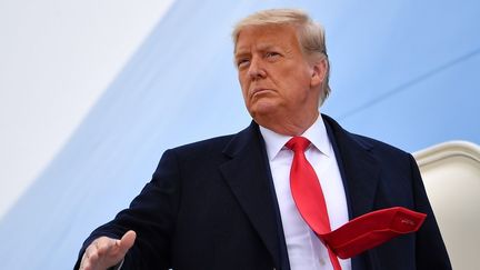 Le président américain Donald Trump, mardi 12 janvier 2021 à Harlingen, au Texas (Etats-Unis). (MANDEL NGAN / AFP)