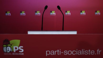 La salle de presse du Parti socialiste, le 18 décembre 2017. (STEPHANE DE SAKUTIN / AFP)