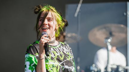 La chanteuse américaine Billie Eilish sur scène au festival de Reading (Grande-Bretagne) le 24 août 2019. (OLLY STABLER/REX/SIPA / SHUTTERSTOCK)