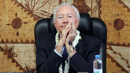 Gaston Flosse, &agrave; Papeete (Polyn&eacute;sie fran&ccedil;aise), le 16 mai 2013. (GREGORY BOISSY / AFP)