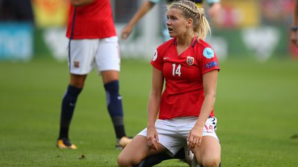 L'attaquante norvégienne Ada Hegerberg lors de l'Euro 2017 où la Norvège a concédé trois défaites en poules. Ici le 20 juillet 2017 à Breda (Pays-Bas) face à la Belgique. (CATHERINE IVILL - AMA / GETTY IMAGES EUROPE)