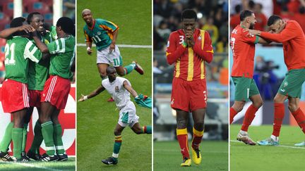 Le Cameroun en 1990, le Sénégal en 2002, le Ghana en 2010 et le Maroc 2022, les grands exploits du football africain en Coupe du monde de football (AFP)