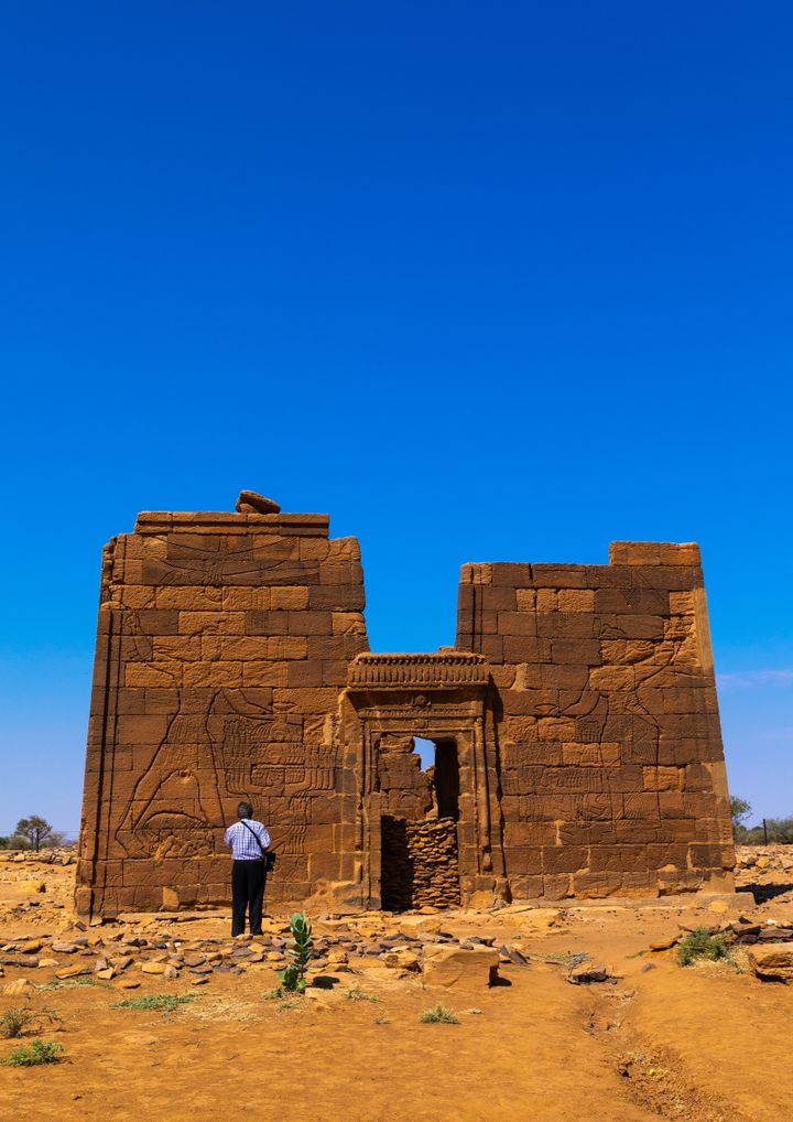 Temple du lion d'Apdemak Nubie (site de Méroé au Soudan) . Le 29 décembre 2018. (ERIC LAFFORGUE / HANS LUCAS)