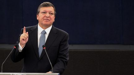 Le pr&eacute;sident de la Commission europ&eacute;enne, Jos&eacute; Manuel Barroso, le 11 septembre 2013 devant le Parlement europ&eacute;en &agrave; Strasbourg (Bas-Rhin). (FREDERICK FLORIN / AFP)