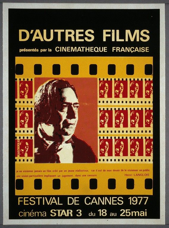 Affiche hommage à Henri Langlois lors du festival de Cannes, 1977
 (DR)