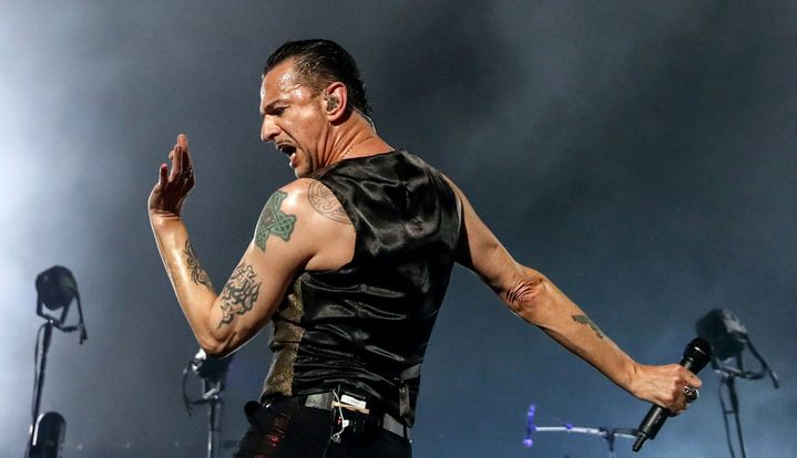 Dave Gahan, leader et chanteur du groupe "Depeche Mode" est connu pour ses prestations scéniques passionnées.
 ( Kamil Krzaczynski / AFP)