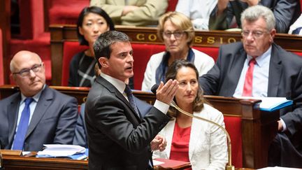 &nbsp; (Manuel Valls lors de la séance de questions au gouvernement, ce mercredi © MAXPPP)