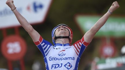 David Gaudu, vainqueur de la onzième étape de cette Vuelta. (MIGUEL RIOPA / AFP)