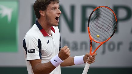 La joie de l'Espagnol, Pablo Carreno Busta. (ERIC FEFERBERG / AFP)