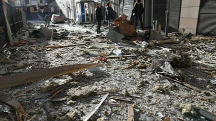 On a street in Donetsk, eastern Ukraine, after a Russian strike, January 1, 2024. (AFP)