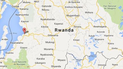 Capture d'&eacute;cran Google Maps de&nbsp;Kibuye, dans l'ouest du Rwanda, o&ugrave; exer&ccedil;ait le docteur Charles Twagira au moment du g&eacute;nocide de 1994. (GOOGLE MAPS / FRANCETV INFO)