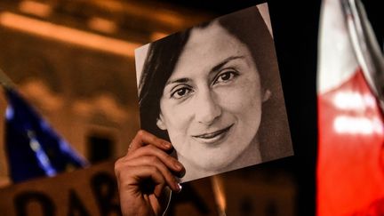 Une manifestation contre le gouvernement après l'assassinat de la journaliste Daphne Caruana Galizia, le 29 novembre 2019, à La Valette (Malte). (AFP)