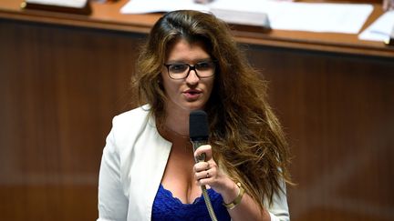 Marlène Schiappa à l'Assemblée nationale, le 24 juillet 2018. (BERTRAND GUAY / AFP)