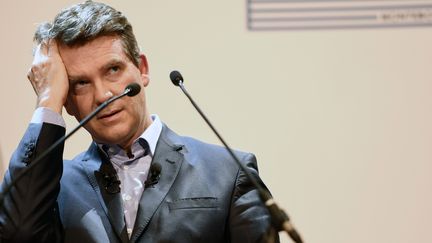 Arnaud Montebourg, le 19 septembre 2016 lors d'un meeting à Gonesse (Val d'Oise). (CHRISTOPHE ARCHAMBAULT / AFP)