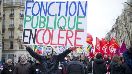 Dans une manifestation de la fonction publique, le 31 janvier 2013, &agrave; Paris. (VINCENT WARTNER / 20 MINUTES / SIPA)