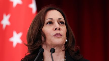 La vice-présidente américaine Kamala Harris, le 23 août 2021 à Singapour. (EVELYN HOCKSTEIN / POOL / AFP)