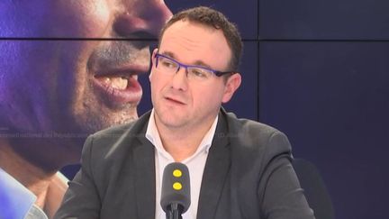 Le député LR Damien Abad invité de franceinfo samedi 27 janvier 2018. (RADIO FRANCE)