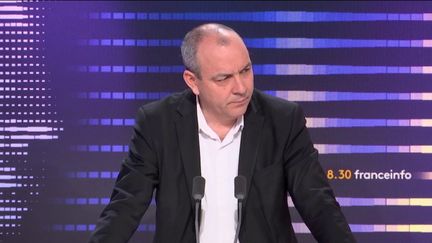 Laurent Berger était l'invité du "8h30 franceinfo" le mercredi 29 mars 2023. (FRANCE INFO / RADIOFRANCE)